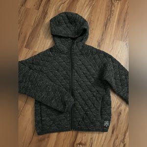 Oiselle Quilted Zip Hoodie Black W S